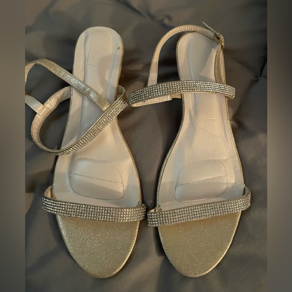 3 for $15. Gold DB Studio heeled sandals